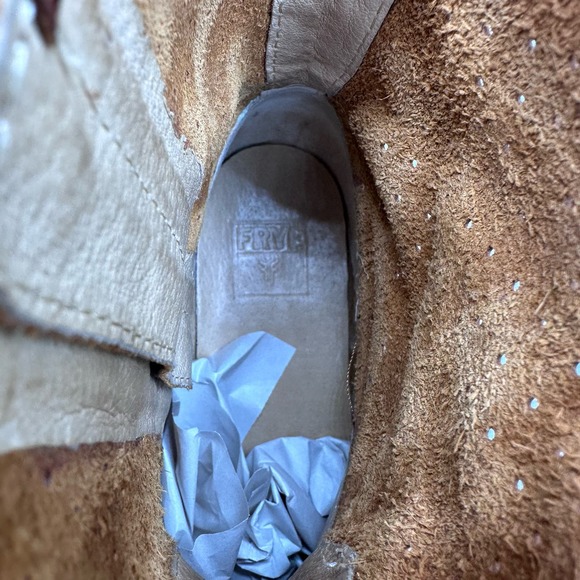 Frye | Women | Melissa Whiskey Perforated Leather Ankle Booties | Size 5.5 M - Picture 5 of 16